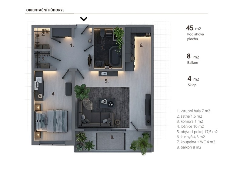 Prodej bytu 2+kk 52 m² - foto 4
