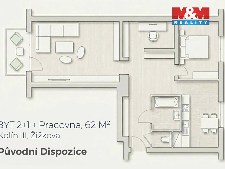 Prodej bytu 2+1 62 m² - foto 9