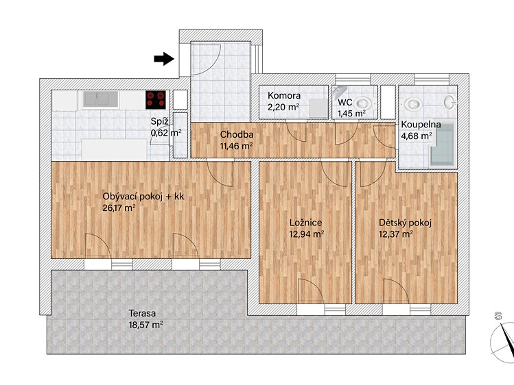 Prodej bytu 3+kk 101 m² (Jednopodlažní) - foto 27