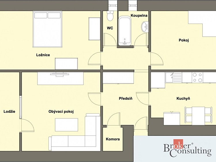 Prodej bytu 3+1 73 m² - foto 4
