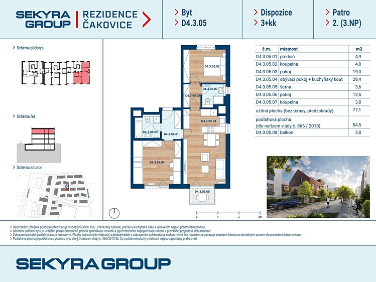 Prodej bytu 3+kk 77 m² - foto 2