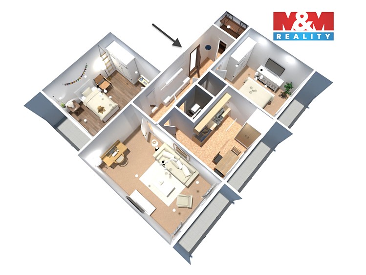 Prodej bytu 3+1 69 m² - foto 4