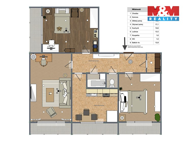 Prodej bytu 3+1 69 m² - foto 14