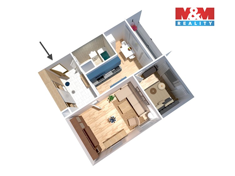 Prodej bytu 2+1 51 m² - foto 5