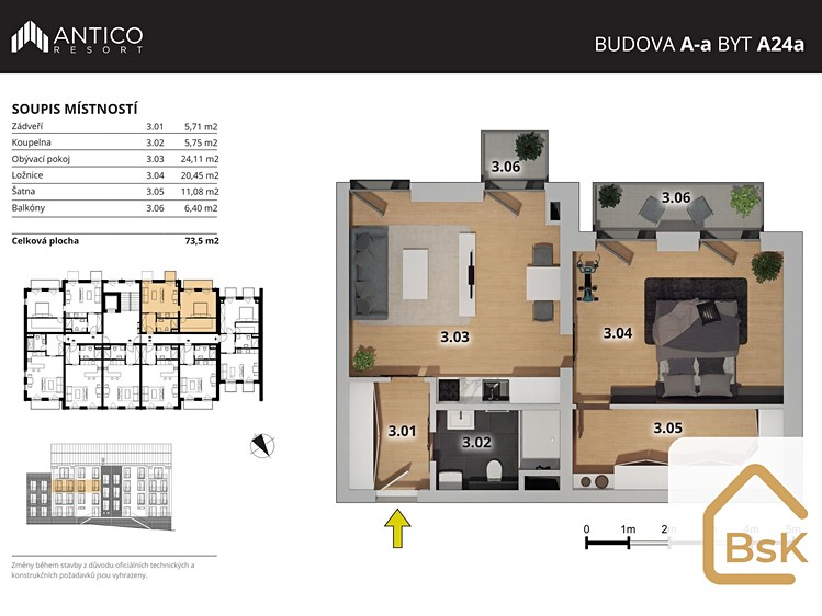 Prodej bytu 2+kk 68 m² - foto 2