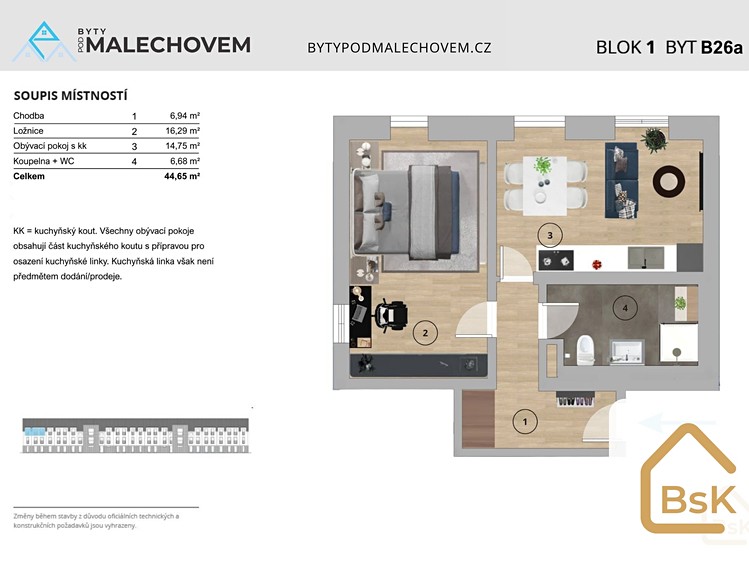 Prodej bytu 2+kk 42 m² - foto 2