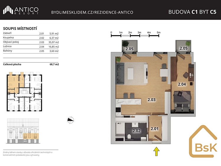 Prodej bytu 2+kk 65 m² - foto 2