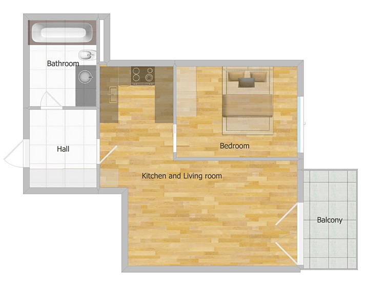 Prodej bytu 2+kk 52 m² (Jednopodlažní) - foto 2