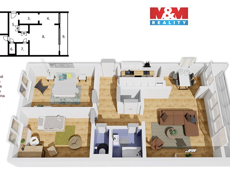 Prodej bytu 3+1 65 m² - foto 1