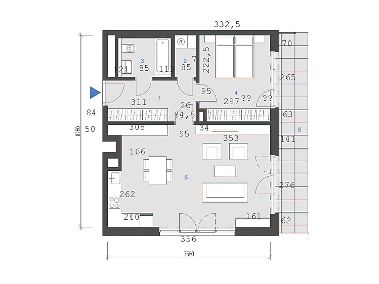 Pronájem bytu 2+kk 68 m² (Jednopodlažní) - foto 2