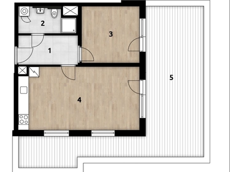 Pronájem bytu 2+kk 94 m² (Jednopodlažní) - foto 7