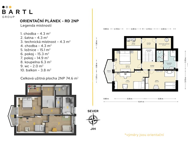 Pronájem rodinného domu 200 m², pozemek 268 m² - foto 8