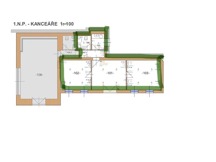 Pronájem kanceláře 60 m² - foto 7