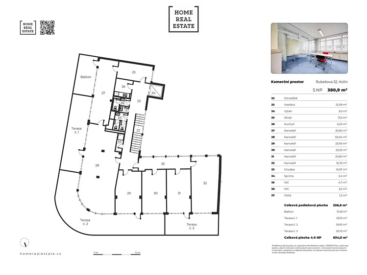 Pronájem kanceláře 634 m² - foto 4