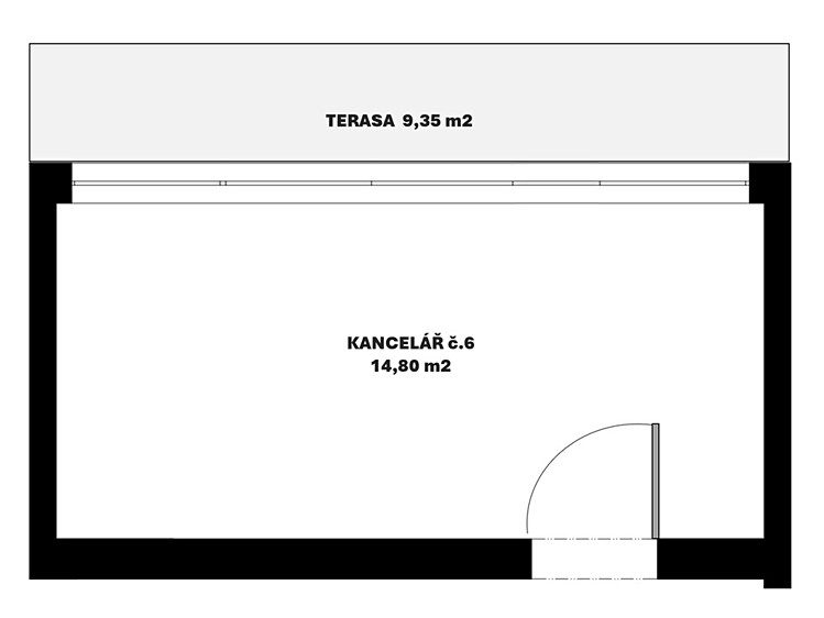 Pronájem kanceláře 25 m² - foto 3