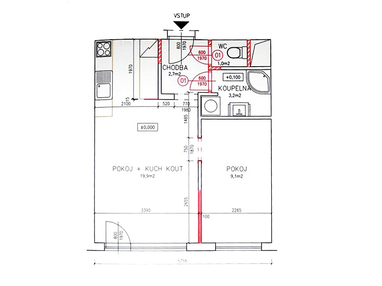 Prodej bytu 2+kk 53 m² - foto 3