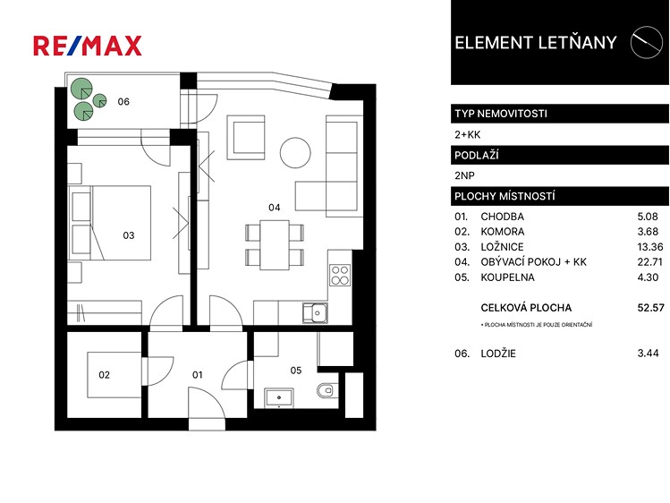 Prodej bytu 2+kk 53 m² - foto 3