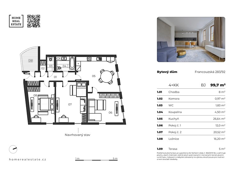 Prodej bytu 4+kk 95 m² - foto 3