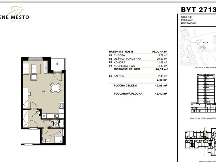 Pronájem bytu 2+kk 42 m² - foto 7