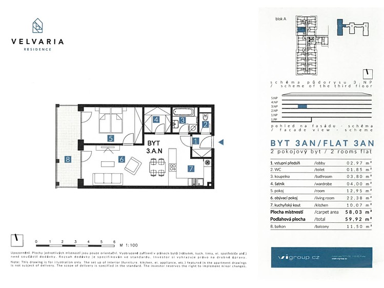 Pronájem bytu 2+kk 60 m² - foto 5