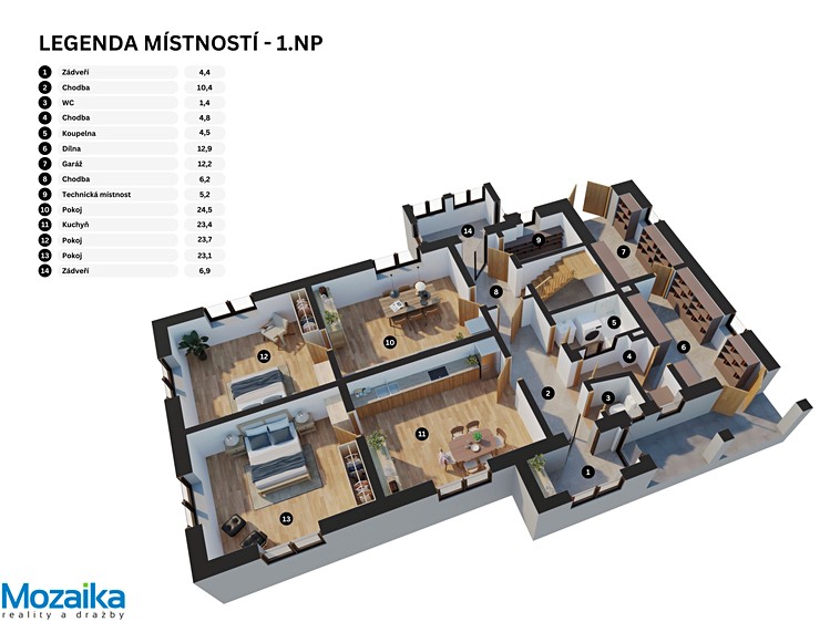 Prodej rodinného domu 322 m², pozemek 1 175 m² - foto 2