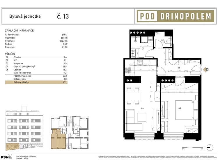 Prodej bytu 2+kk 56 m² - foto 2