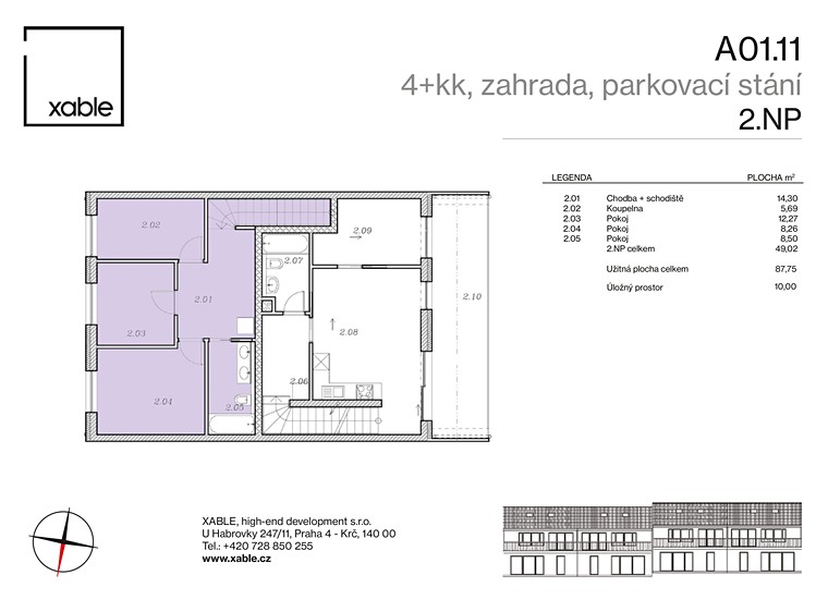 Prodej bytu 4+kk 87 m² (Mezonet) - foto 3