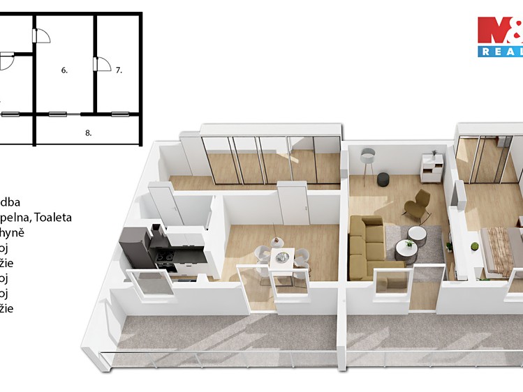 Prodej bytu 3+1 53 m² - foto 4