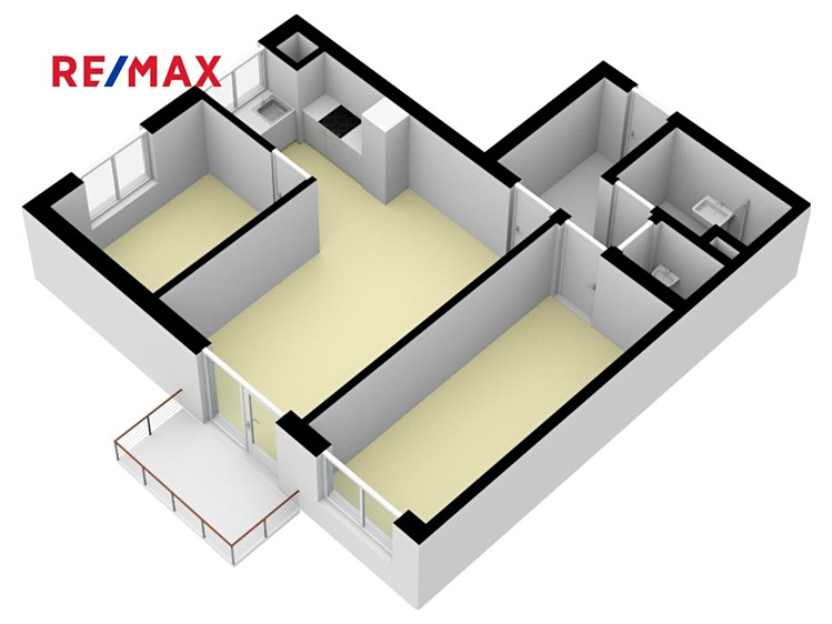 Pronájem bytu 3+kk 64 m² - foto 2