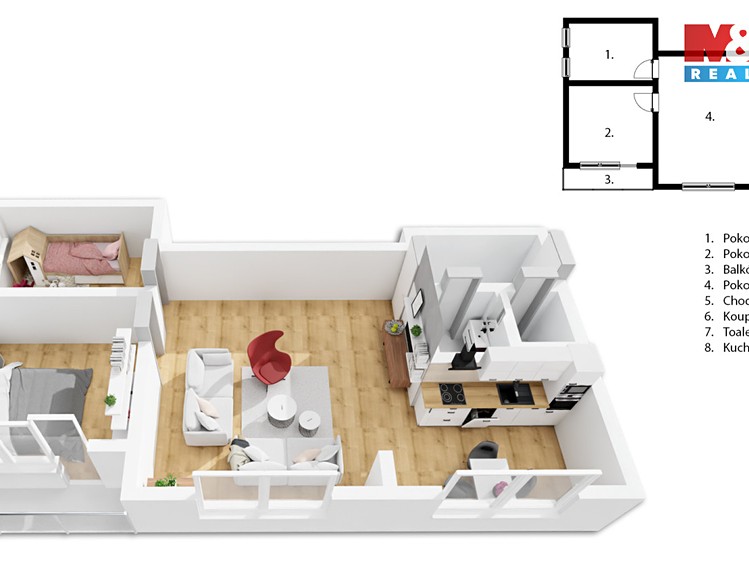 Prodej bytu 3+1 57 m² - foto 2