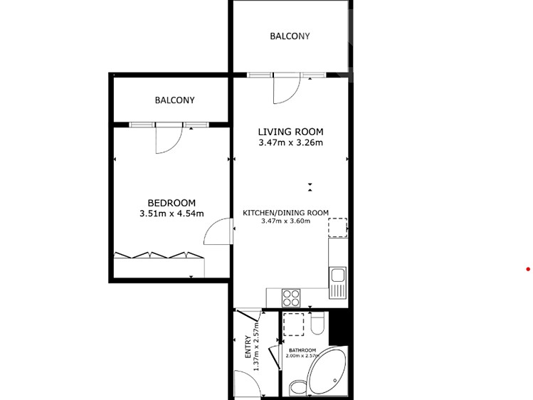 Prodej bytu 2+kk 53 m² - foto 3
