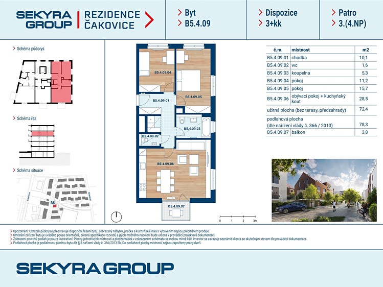 Prodej bytu 3+kk 73 m² - foto 2