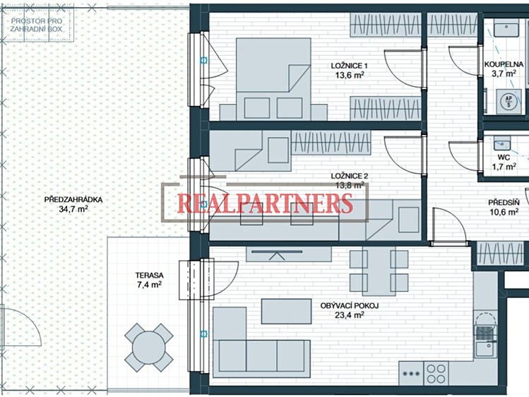 Prodej bytu 3+kk 74 m² - foto 3