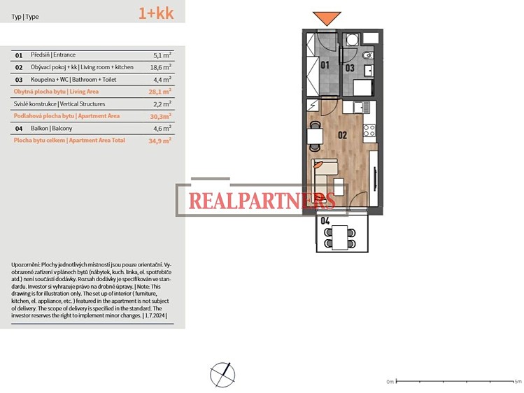 Prodej bytu 1+kk 30 m² - foto 2