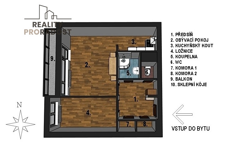 Pronájem bytu 2+kk 46 m² - foto 5