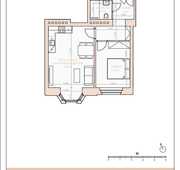 Pronájem bytu 2+kk 49 m² (Jednopodlažní) - foto 6