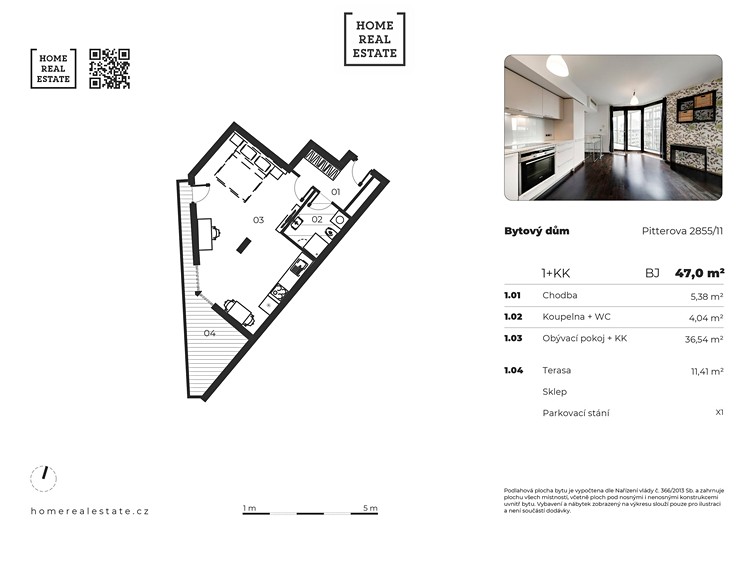 Pronájem bytu 1+kk 47 m² - foto 2