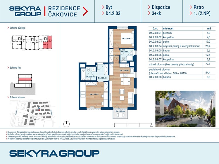 Prodej bytu 3+kk 77 m² - foto 2