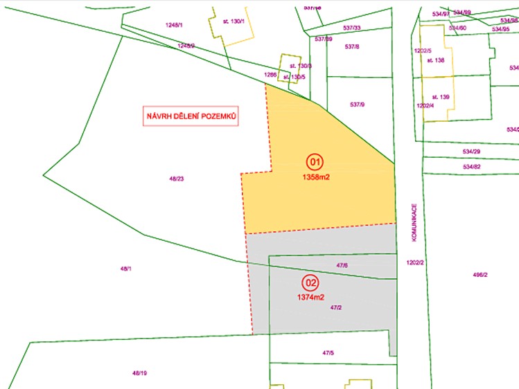 Prodej stavebního pozemku 1 374 m² - foto 1