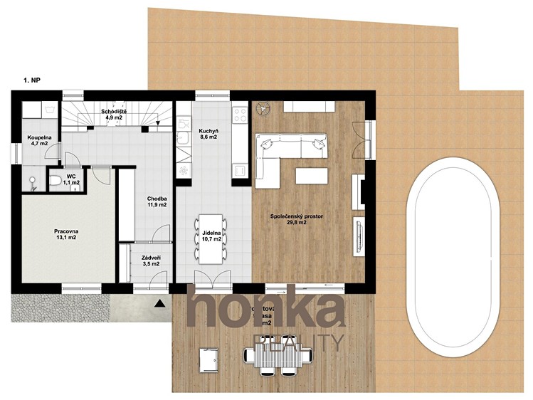 Pronájem rodinného domu 263 m², pozemek 1 018 m² - foto 7