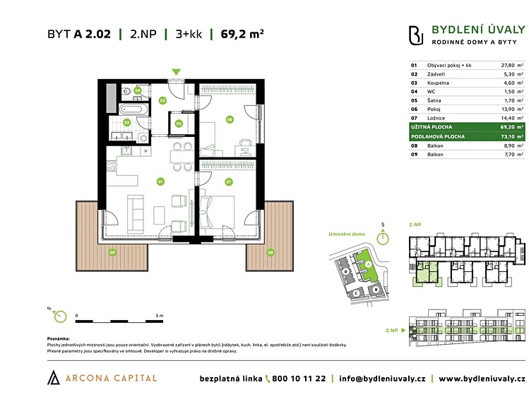 Prodej bytu 3+kk 73 m² - foto 2
