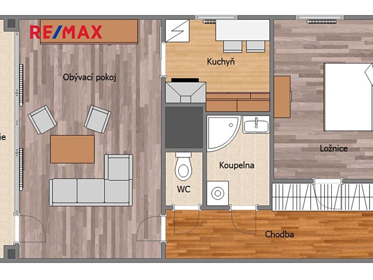 Prodej bytu 2+1 58 m² (Jednopodlažní) - foto 2