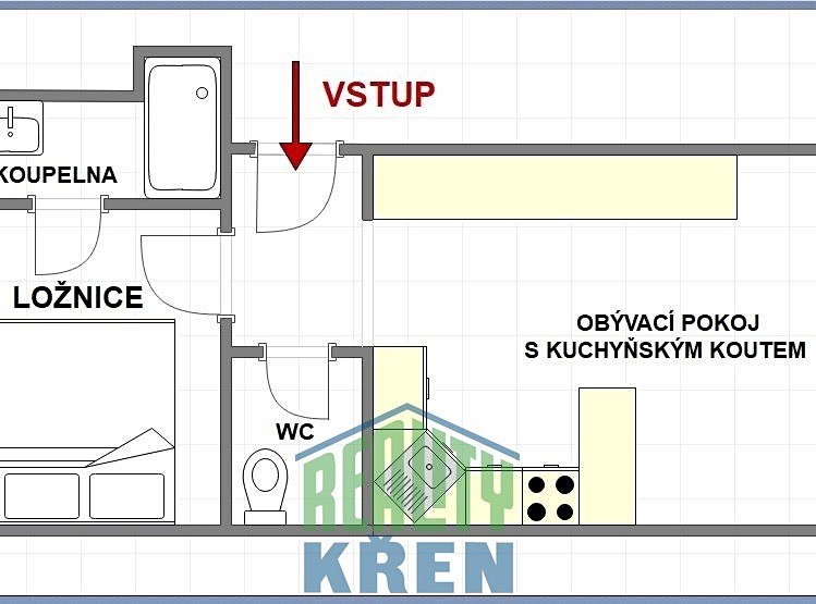 Prodej bytu 2+kk 32 m² (Jednopodlažní) - foto 8