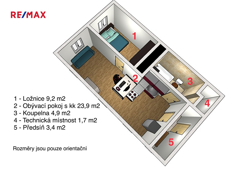 Prodej bytu 2+kk 44 m² - foto 4