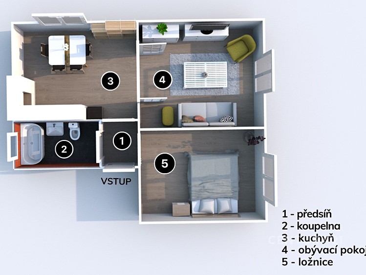 Prodej bytu 2+1 48 m² - foto 6