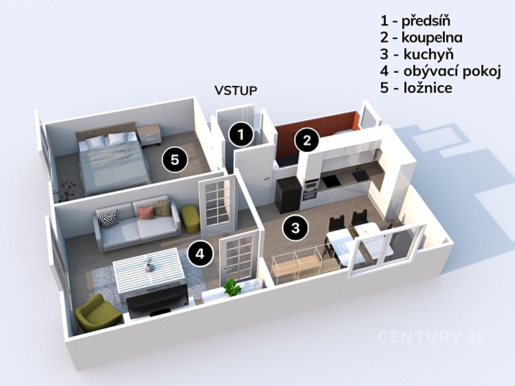 Prodej bytu 2+1 48 m² - foto 5