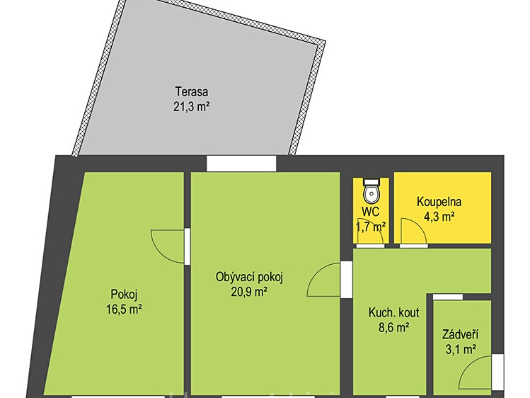 Prodej bytu 2+1 80 m² - foto 3