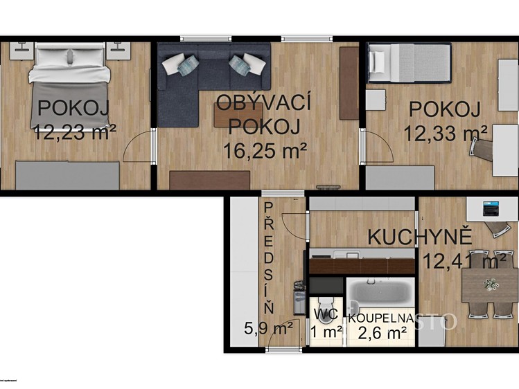 Prodej bytu 3+1 64 m² (Jednopodlažní) - foto 2