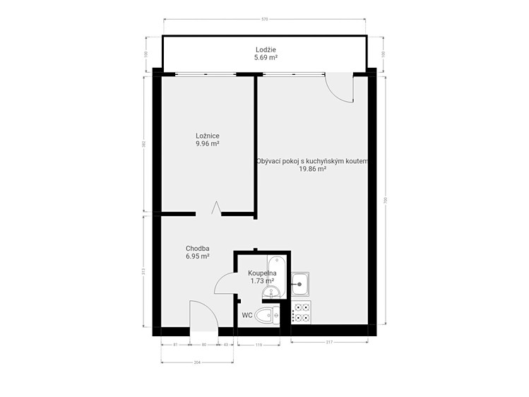 Prodej bytu 2+kk 39 m² (Jednopodlažní) - foto 4