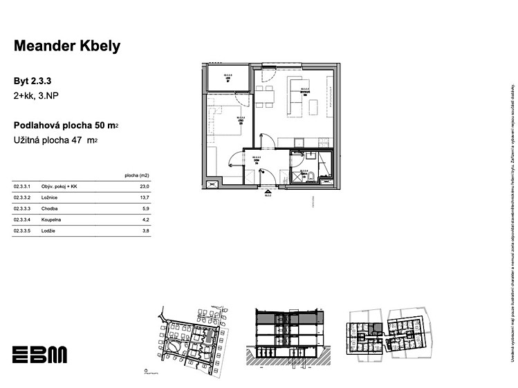 Prodej bytu 2+kk 50 m² - foto 4